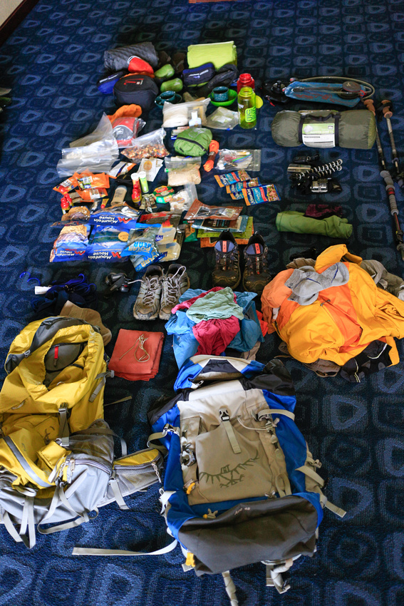 Na Pali Kalalau Trail Backpacking Gear for 2 people