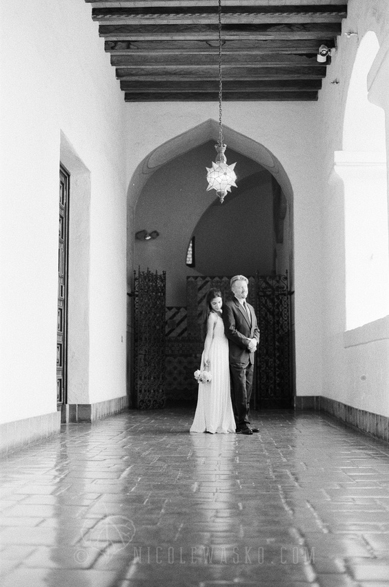 Black and White film Illford XP2 400 35mm wedding photography